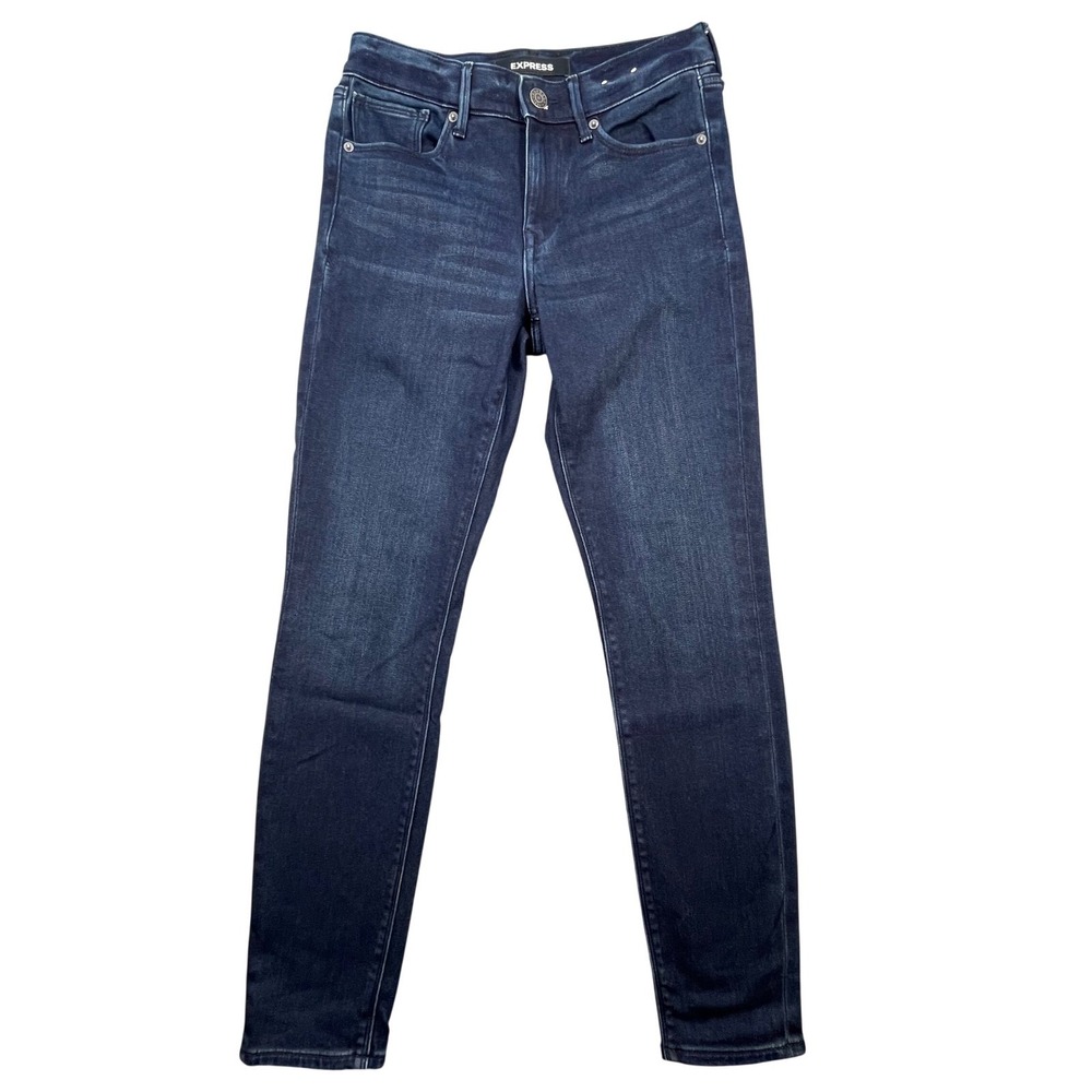 Express Dark Wash Mid Rise Stretch Legging Jeans Women 4R